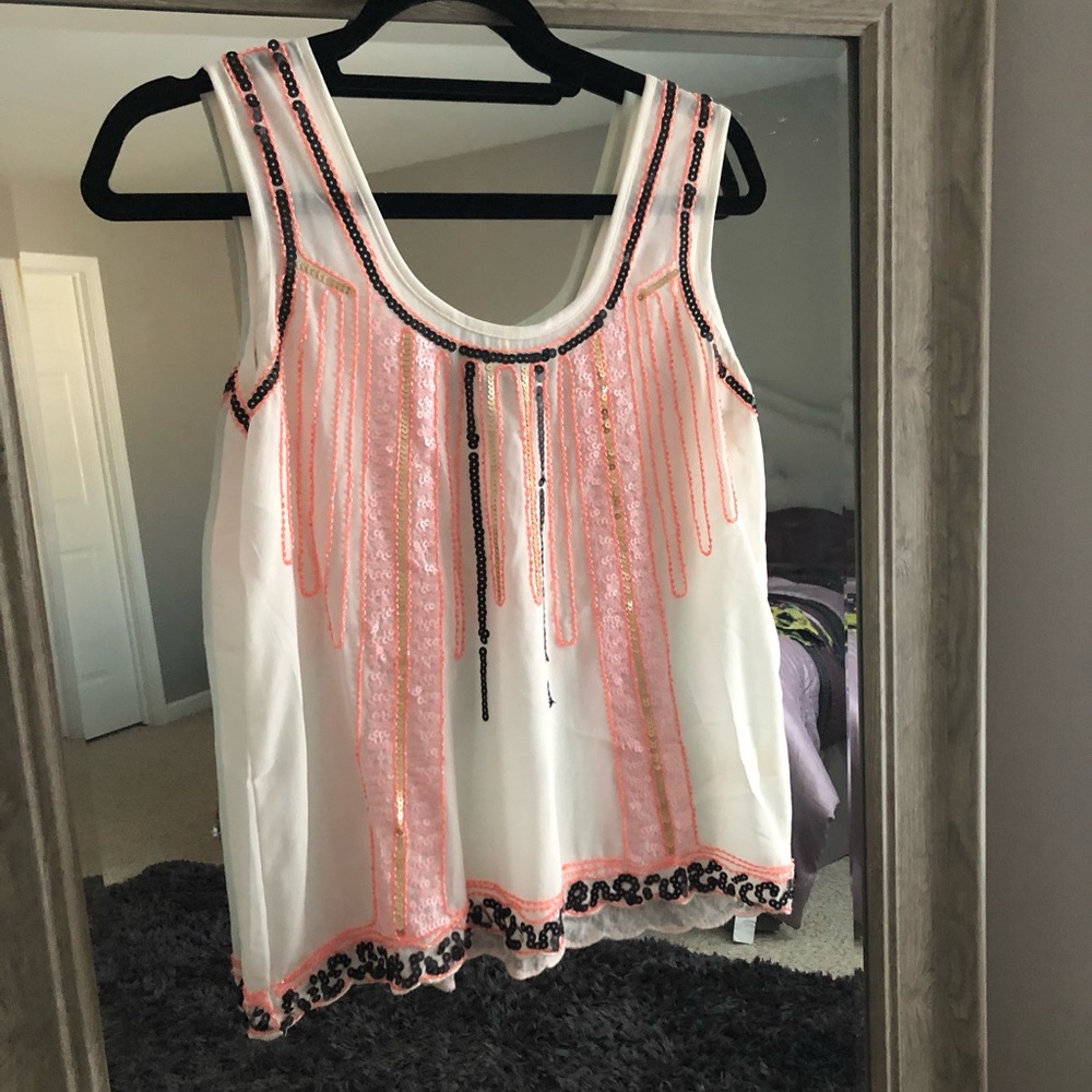 Embroidered Sleeveless Blouse